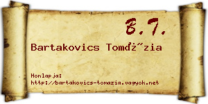 Bartakovics Tomázia névjegykártya